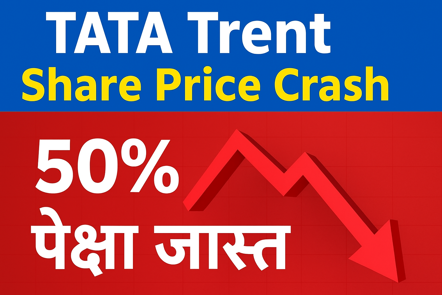 TATA Trent Share Price Crash : TATA च्या या शेअरची बिकट अवस्था; 50% पेक्षा जास्त घसरण